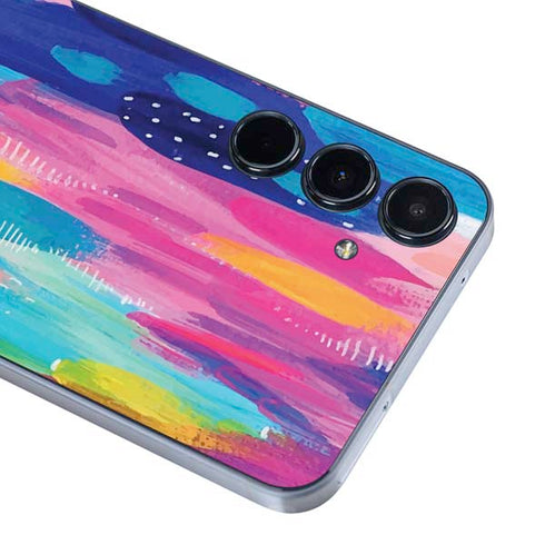 Pink Sparkle Brush Stroke by Etta Vee Galaxy A35 5G Skin